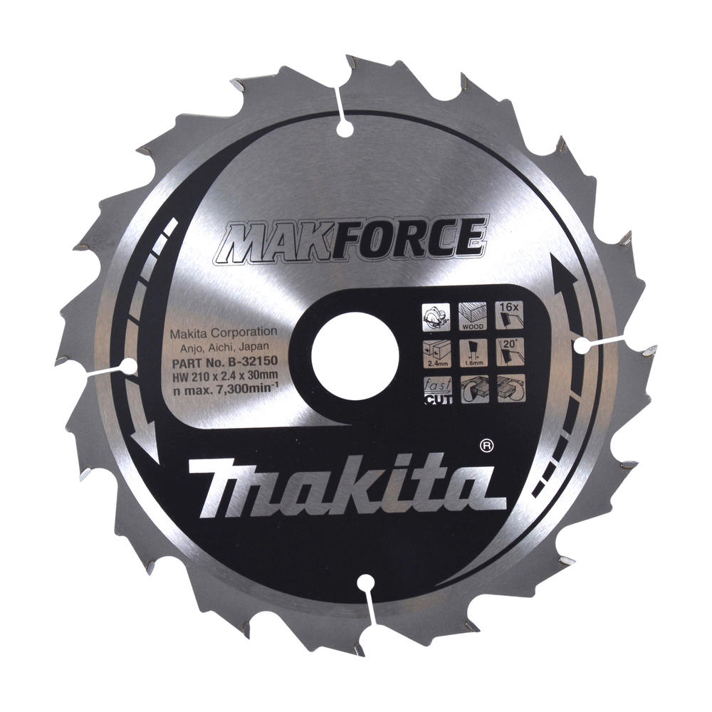 Makita MAKFORCE Circular Saw Blade for Wood Cutting 190mm 60T 30mm
