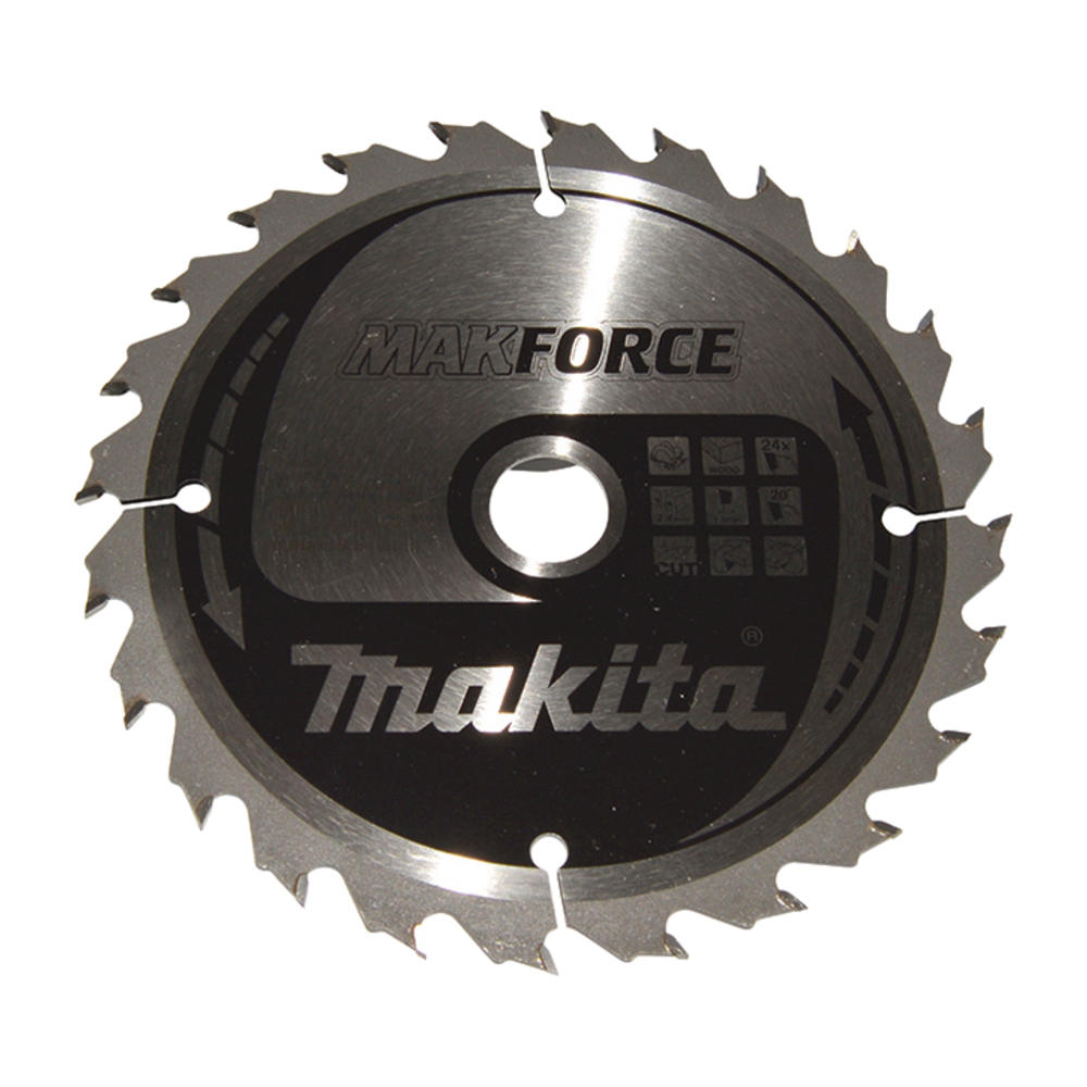 Makita MAKFORCE Circular Saw Blade for Wood Cutting 160mm 24T 20mm