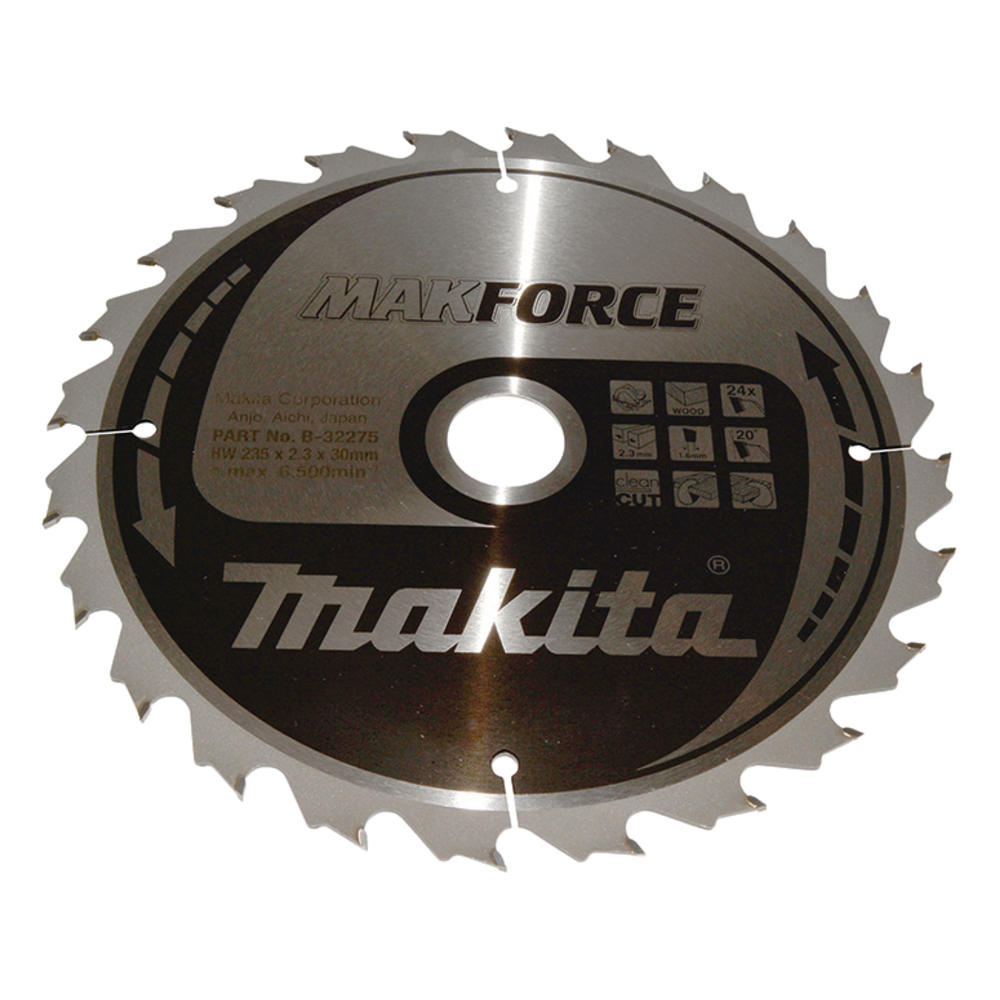 Makita MAKFORCE Circular Saw Blade for Wood Cutting 235mm 24T 30mm