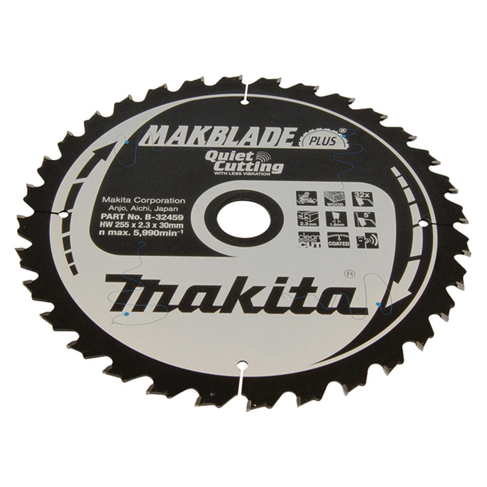 Makita MAKBLADE PLUS Circular Mitre Saw Blade for Wood 255mm 32T 30mm