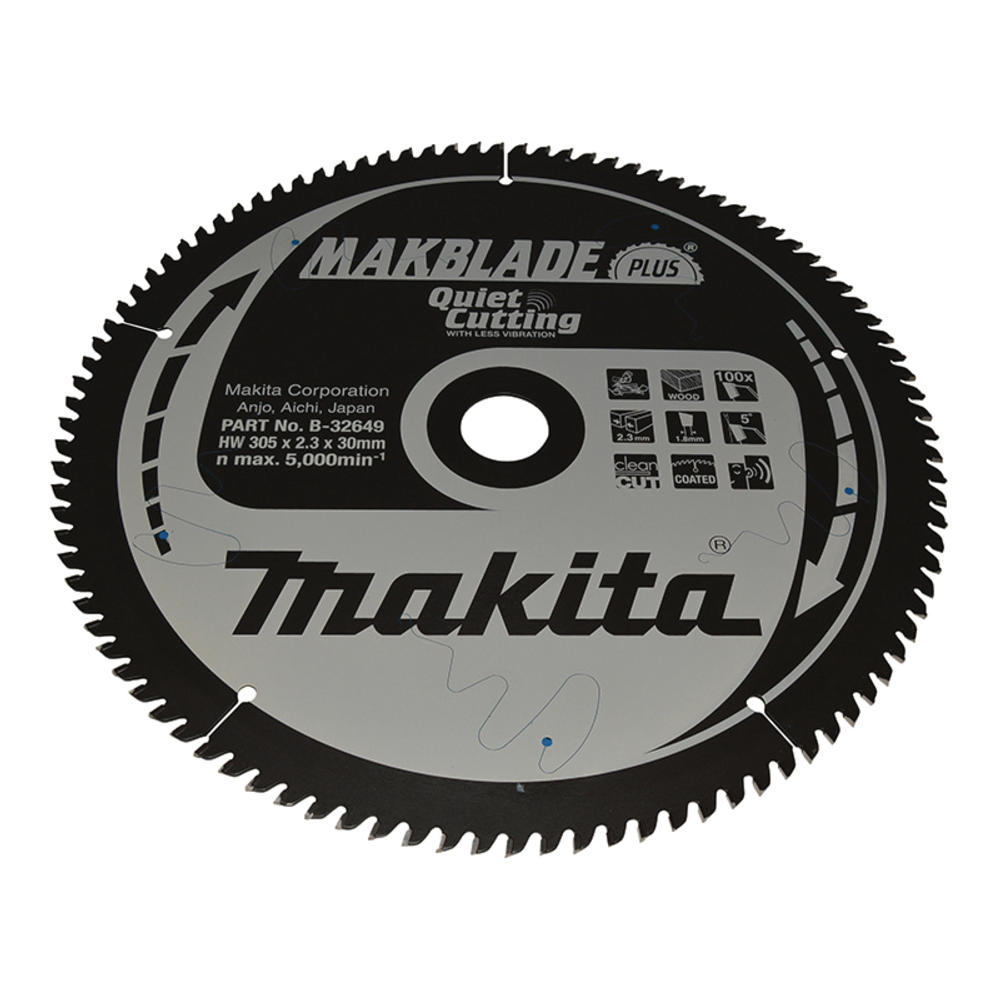 Makita MAKBLADE PLUS Circular Mitre Saw Blade for Wood 305mm 100T 30mm