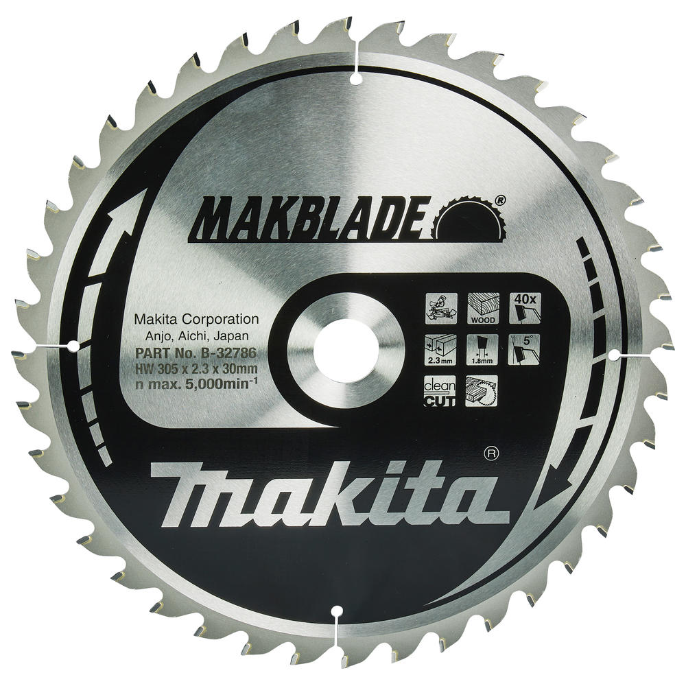 Makita MAKBLADE Circular Saw Blade for Wood Cutting 305mm 40T 30mm