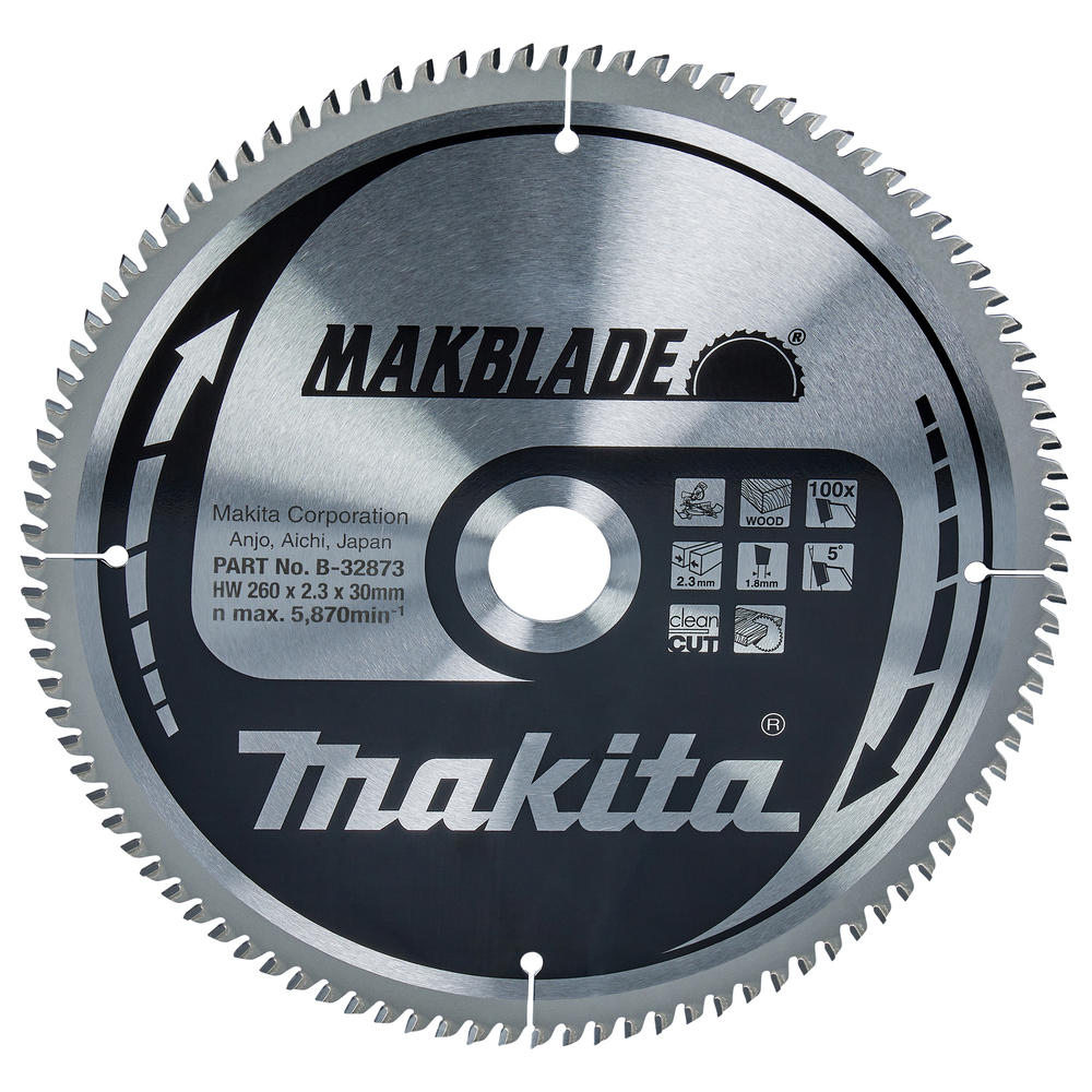 Makita MAKBLADE Circular Saw Blade for Wood Cutting 260mm 100T 30mm