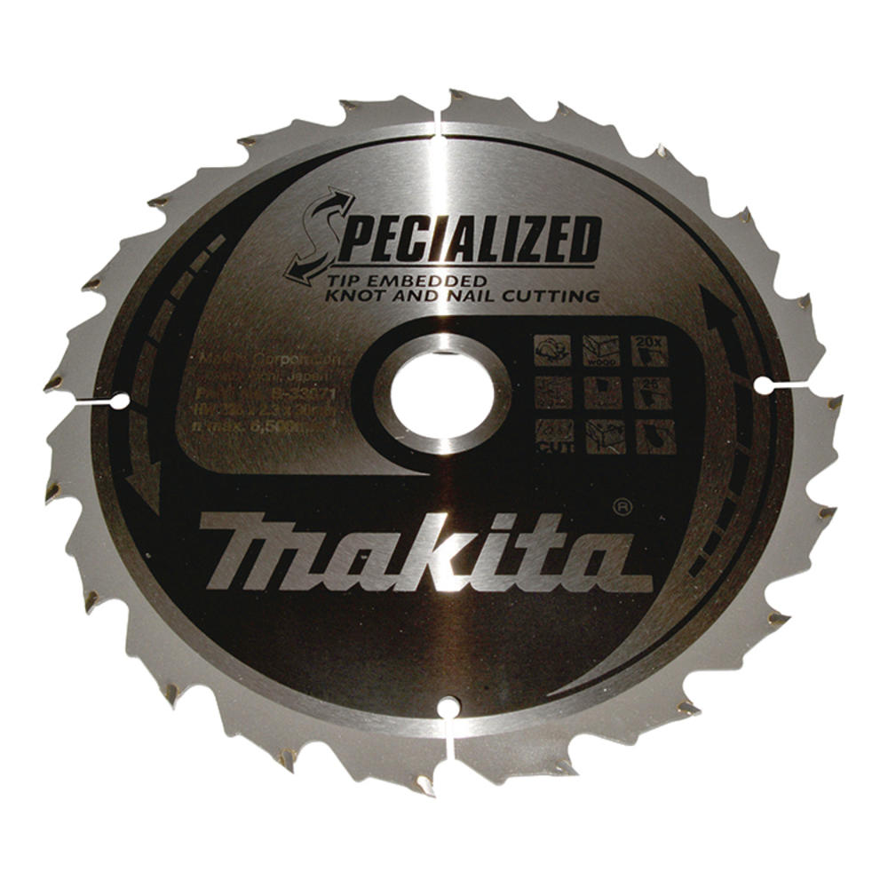 Makita Specialized Circular Saw Blade For Knot And Nail Cutting 235mm 20t 30mm