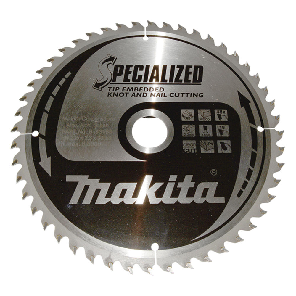 Makita Specialized Circular Saw Blade For Knot And Nail Cutting 235mm 48t 30mm