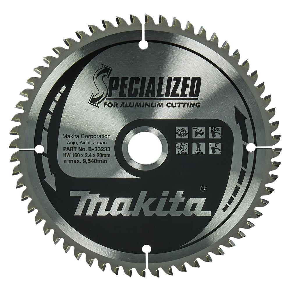 Makita SPECIALIZED Circular Saw Blade for Aluminium Cutting 160mm 60T 20mm