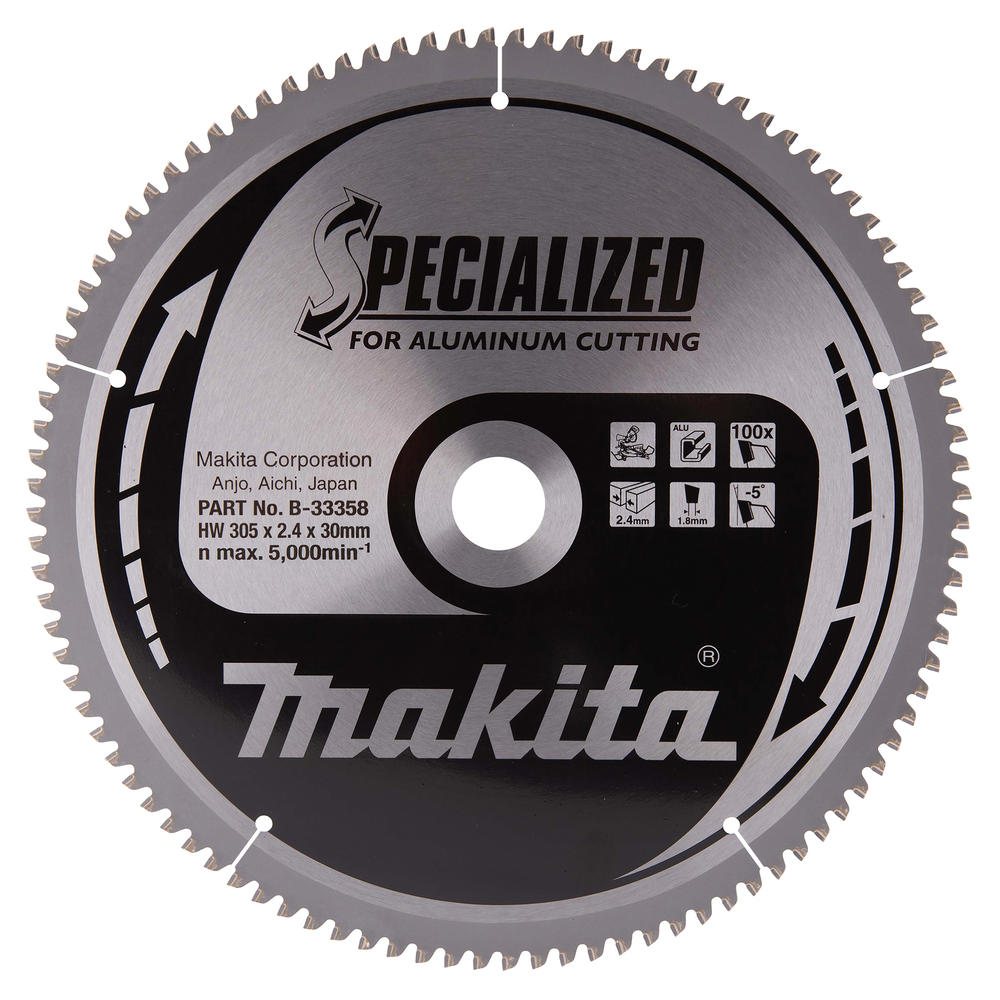 Makita SPECIALIZED Circular Saw Blade for Aluminium Cutting 305mm 100T 30mm