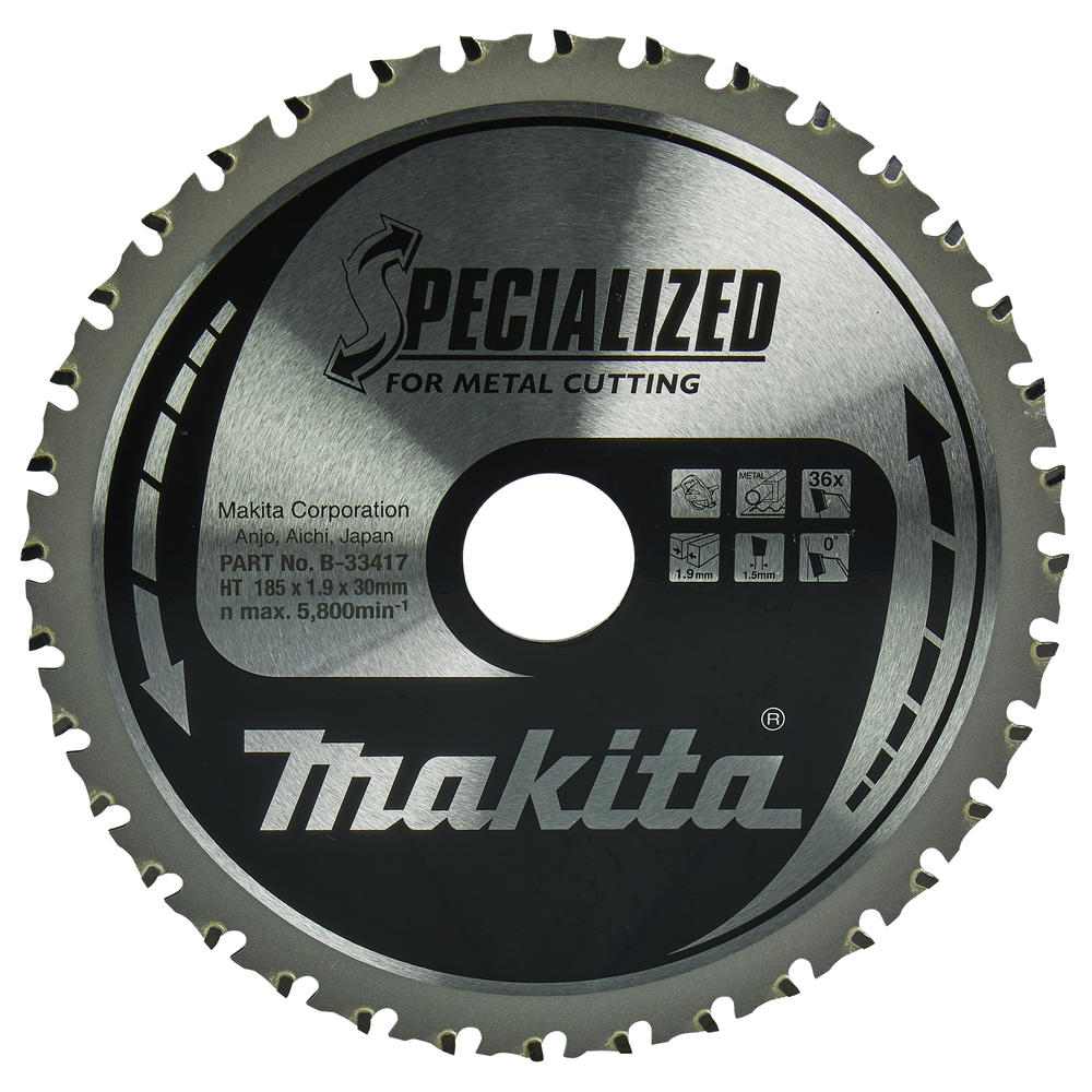 Makita Specialized Circular Saw Blade For Mild Steel Cutting 185mm 36t 30mm
