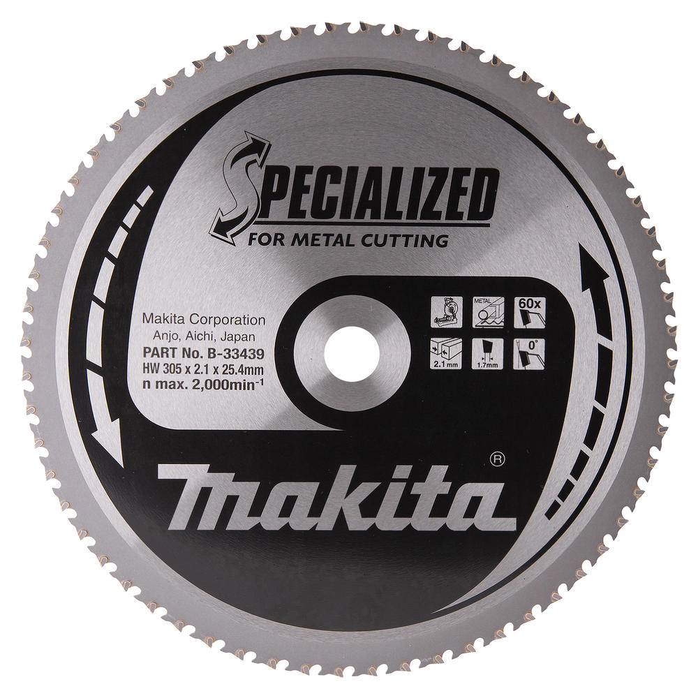 Makita SPECIALIZED Circular Saw Blade for Mild Steel Cutting 305mm 60T 25.4mm