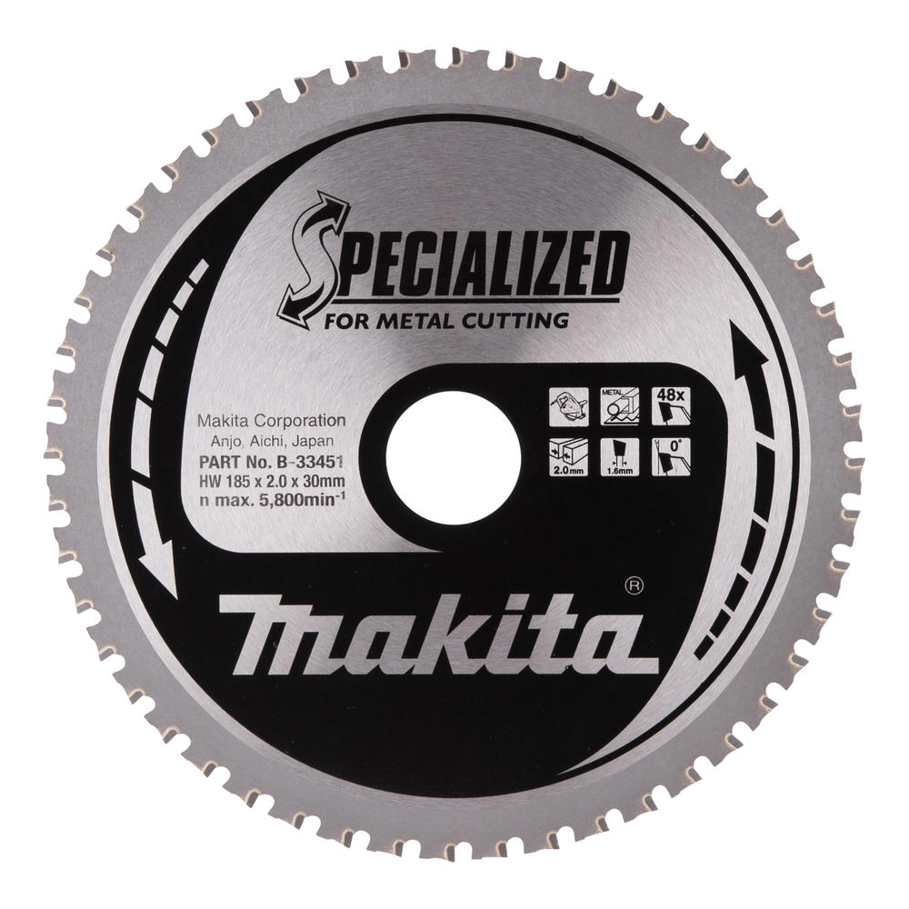 Makita Specialized Circular Saw Blade For Mild Steel Cutting 185mm 48t 30mm