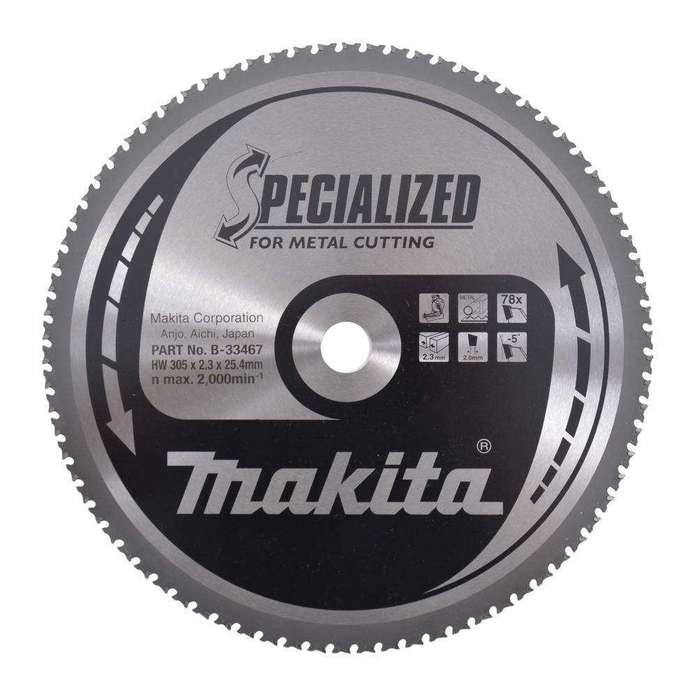 Makita SPECIALIZED Circular Saw Blade for Mild Steel Cutting 305mm 78T 25.4mm