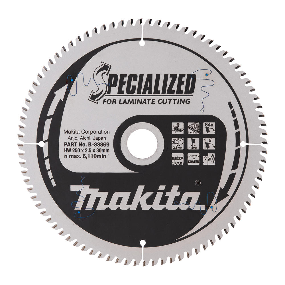 Makita Specialized Circular Saw Blade For Laminate Cutting 250mm 84t 30mm