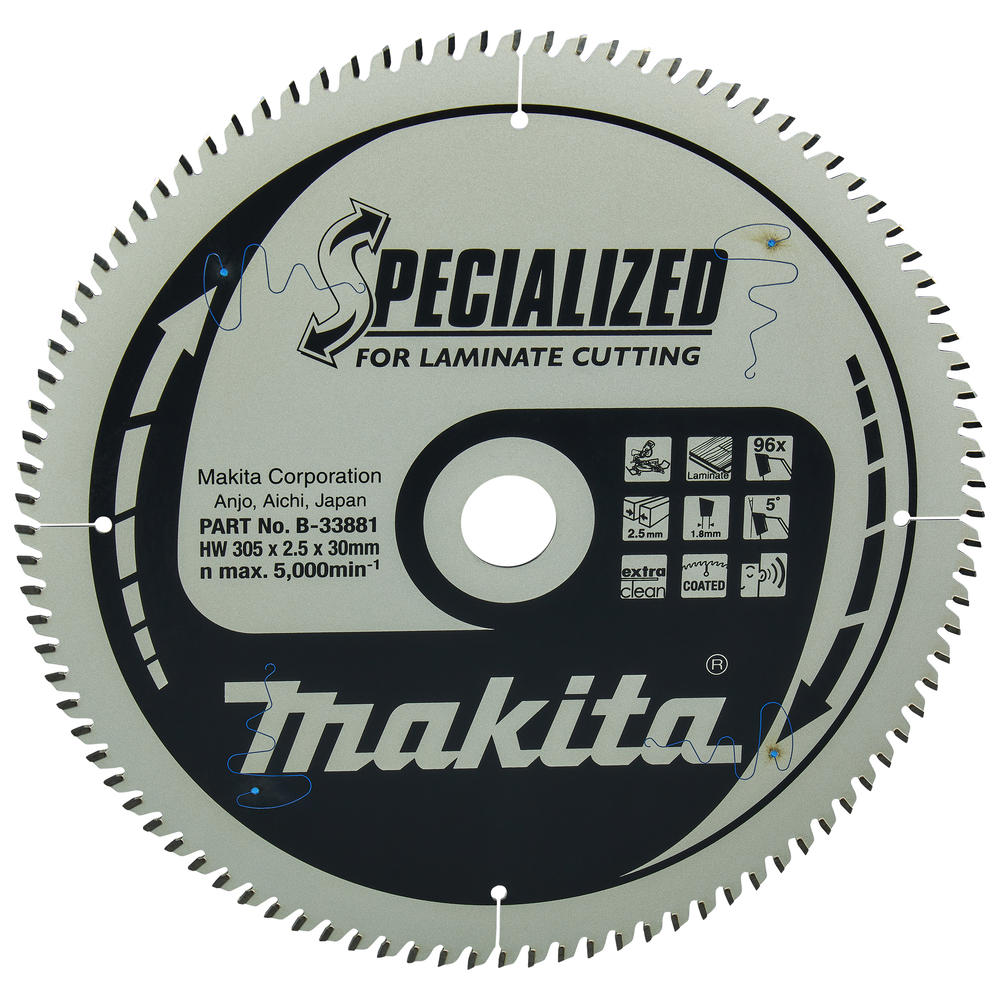 Makita Specialized Circular Saw Blade For Laminate Cutting 305mm 96t 30mm