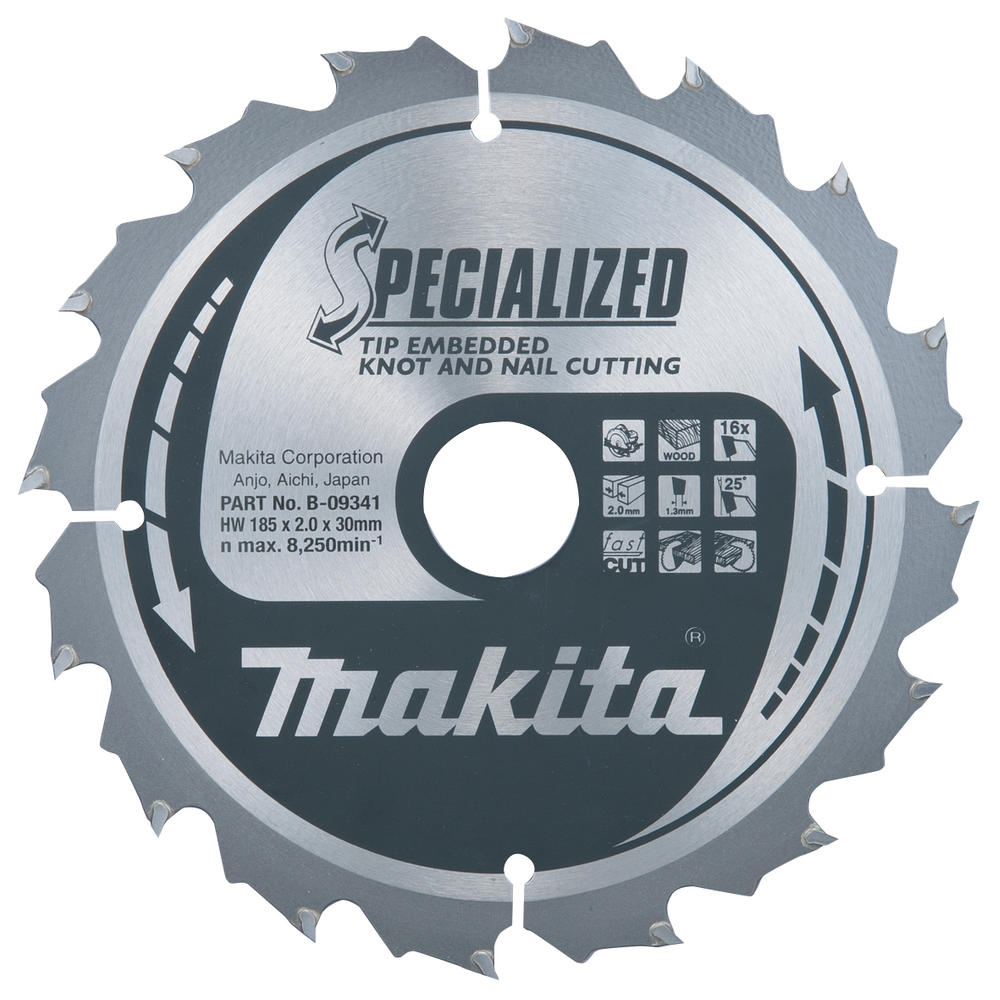 Makita Specialized Circular Saw Blade For Knot And Nail Cutting 190mm 40t 20mm