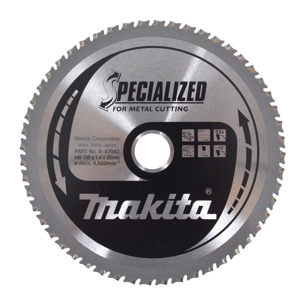 Makita SPECIALIZED Circular Saw Blade for Metal Cutting 150mm 52T 20mm