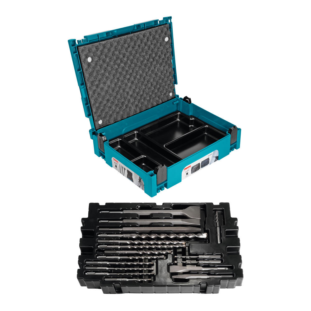 Makita 17 Piece Sds Drill And Chisel Set In Makpac Case
