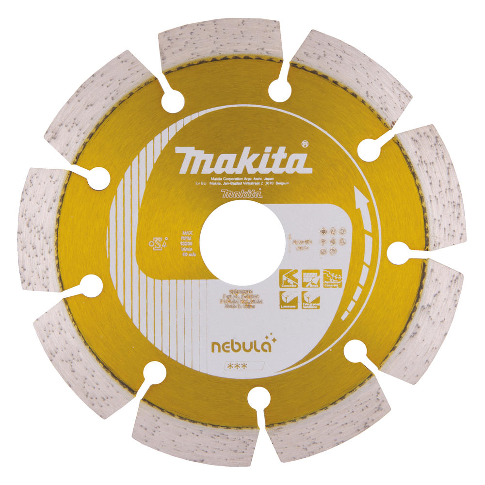 Makita Nebula Wet And Dry Diamond Wheel Cutting Disc 115mm 2mm Pack Of 1