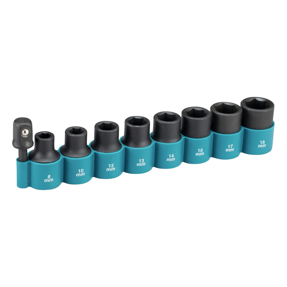 Makita 9 Piece 1/2" Drive Impact Socket Set 1/2"
