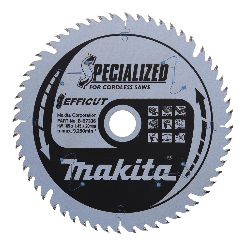 Makita SPECIALIZED Efficut Circular Saw Blade for Laminate Cutting 165mm 56T 20mm