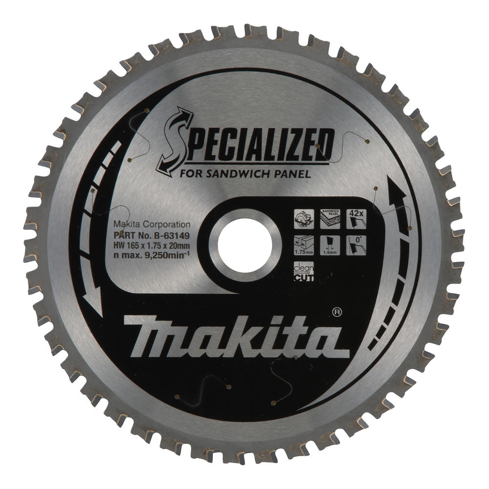 Makita SPECIALIZED Circular Saw Blade for Sandwich Panel Cutting 165mm 42T 20mm