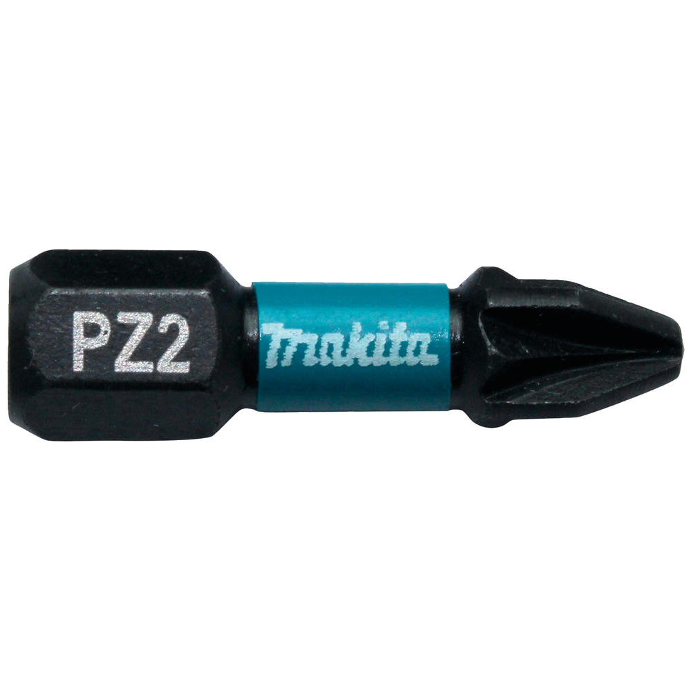 Makita Impact Black Torsion Pozi Screwdriver Bits PZ2 25mm Pack of 2