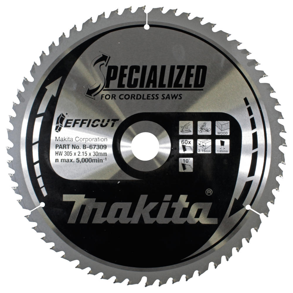Makita SPECIALIZED Efficut Circular Saw Blade for Wood Cutting 305mm 60T 30mm