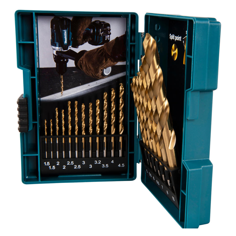 Makita 19 Piece Hss-tin Drill Bit Set