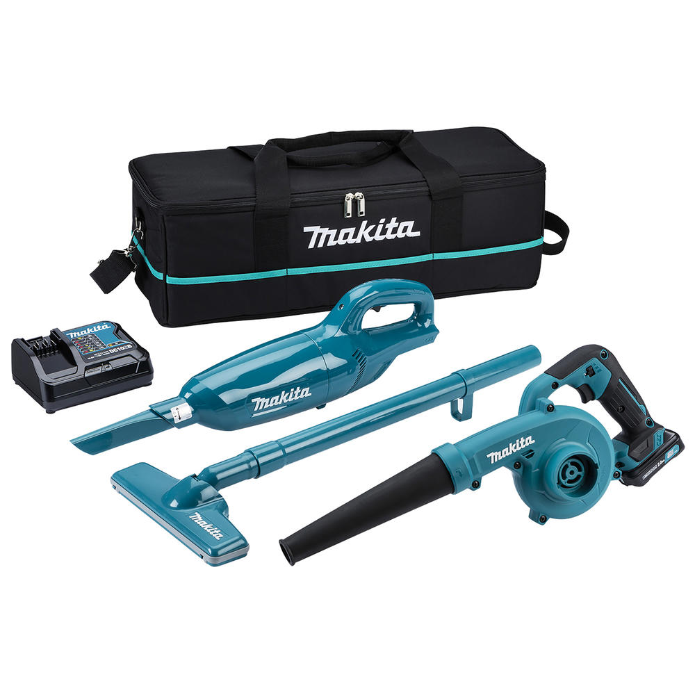 Makita CLX247SAX1 12v Max CXT Cordless Vacuum Cleaner and Blower Kit 1 x 2ah Li-ion Battery Charger Bag