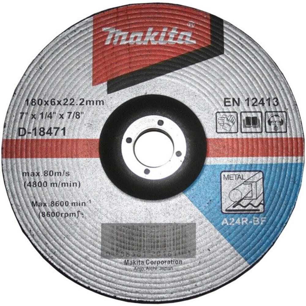 Makita A24 Metal Depressed Grinding Disc 180mm
