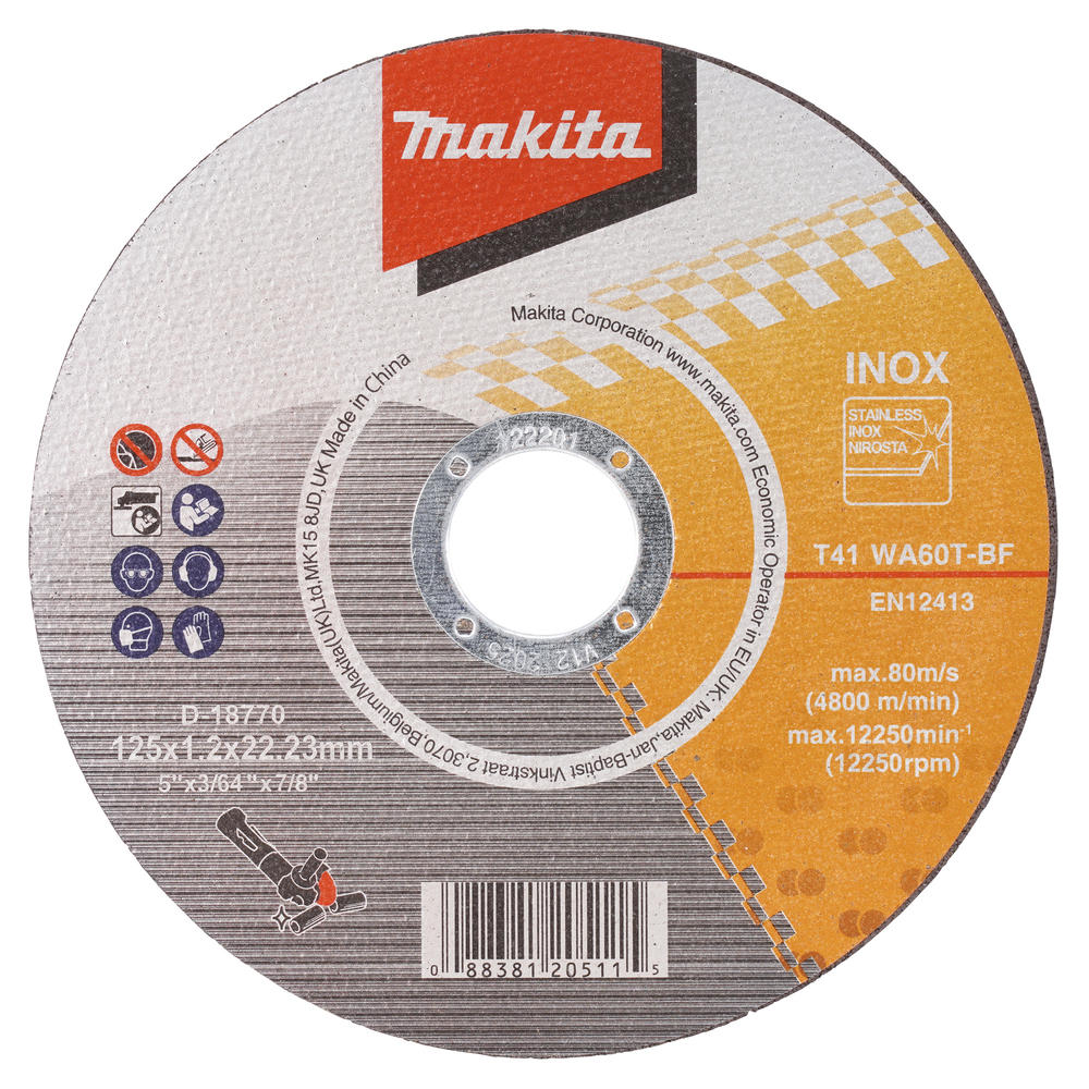 Makita Thin Metal Cutting Disc Bulk Pack 125mm Pack Of 100