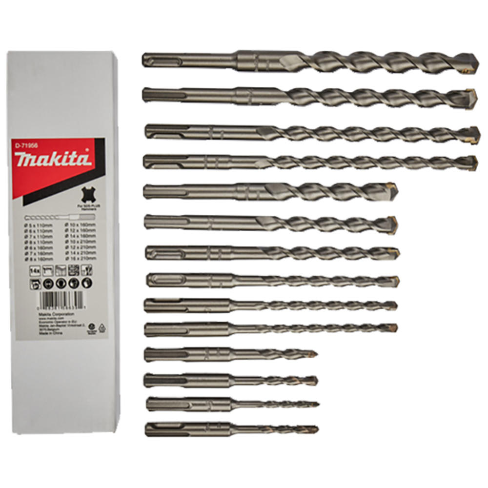 Makita 14 Piece SDS Plus Hammer Drill Bit Set