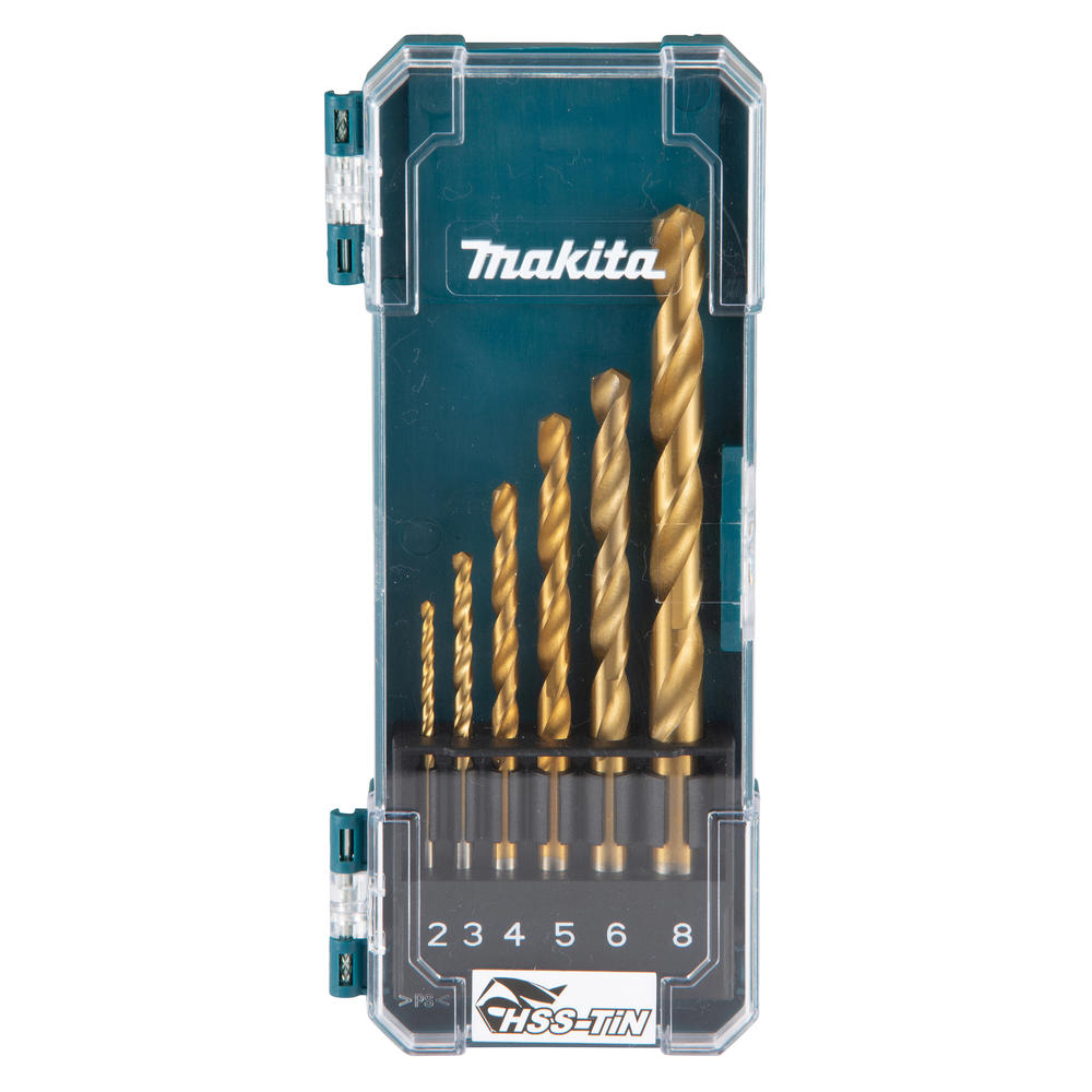 Makita 6 Piece Hss Tin Drill Bit Set