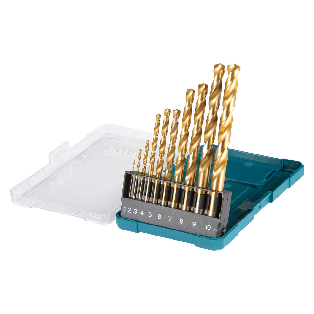 Makita 10 Piece Hss Tin Drill Bit Set