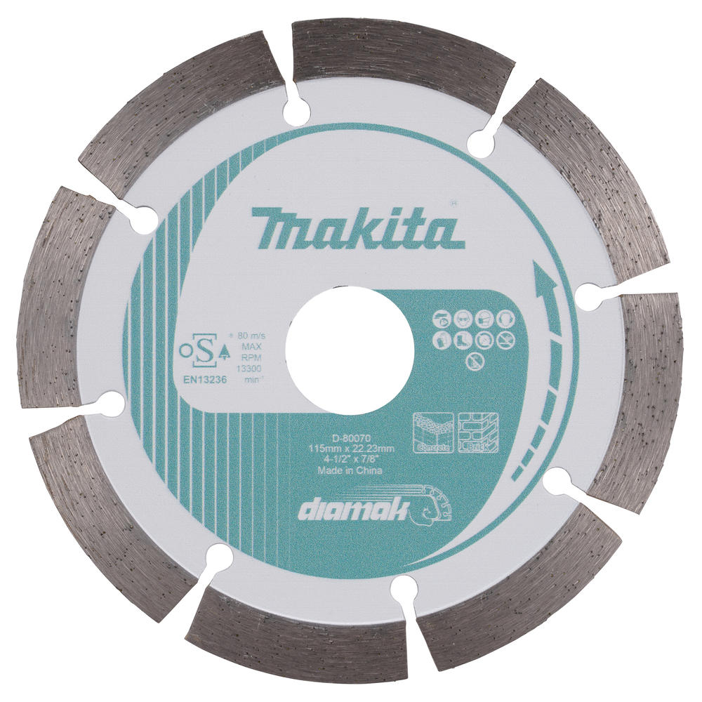 Makita Diamak Segmented Diamond Cutting Disc 115mm 1.8mm 22mm