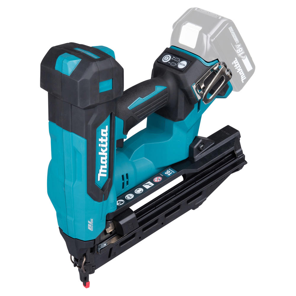 Makita DBN610 18v LXT Cordless Brushless 16 Gauge Angled Finishing Nailer No Batteries No Charger Case