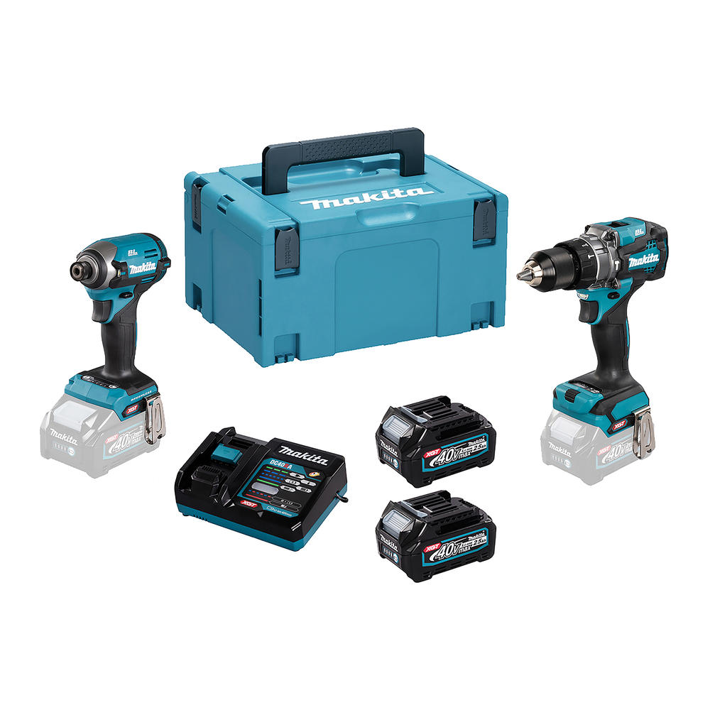 Makita DK0176G205 40v Max XGT Cordless Brushless Combi Drill and Impact Driver Kit 2 x 2.5ah Li-ion Battery Charger Case