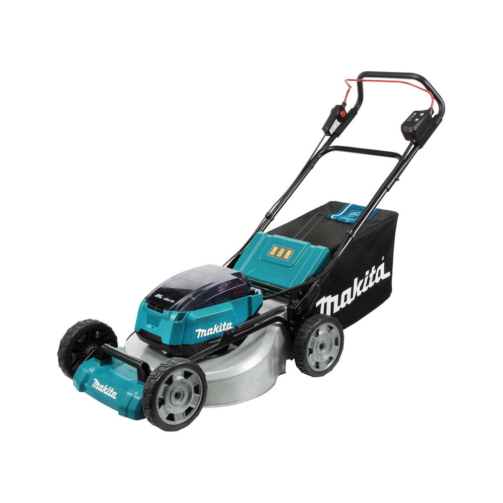 Makita DLM530 Twin 18v LXT Cordless Brushless Lawnmower 530mm 4 x 5ah Li-ion Battery Charger