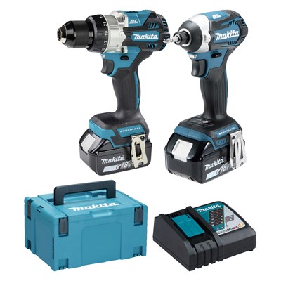 Makita DLX2412TJ 18v LXT Cordless Brushless Combi Drill and Impact Driver Kit