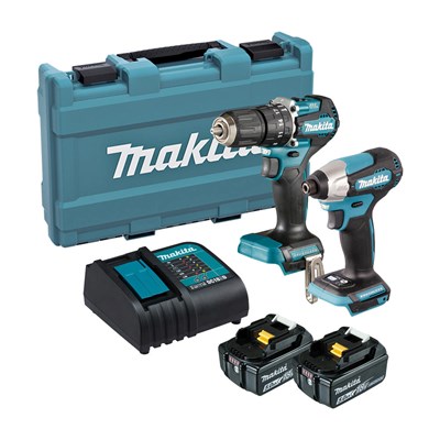 Makita DLX2414ST 18v LXT Cordless Brushless Combi Drill and Impact Driver Kit