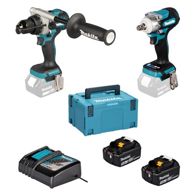 Makita DLX2590TJ 18v LXT Cordless Combi Drill and Impact Driver Kit