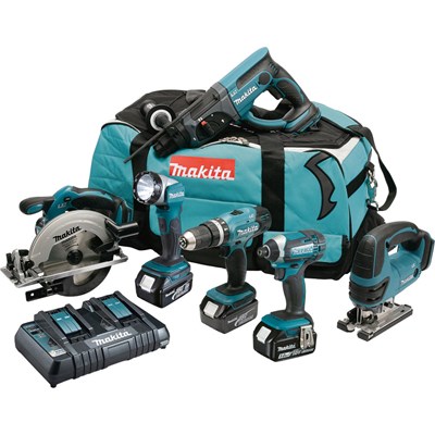 Makita DLX6068PT 18v LXT Cordless 6 Piece Power Tool Kit