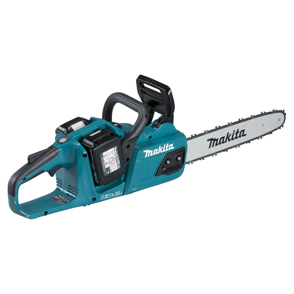 Makita DUC355 18v LXT Cordless Brushless Chainsaw 350mm 2 x 5ah Li-ion Battery Charger
