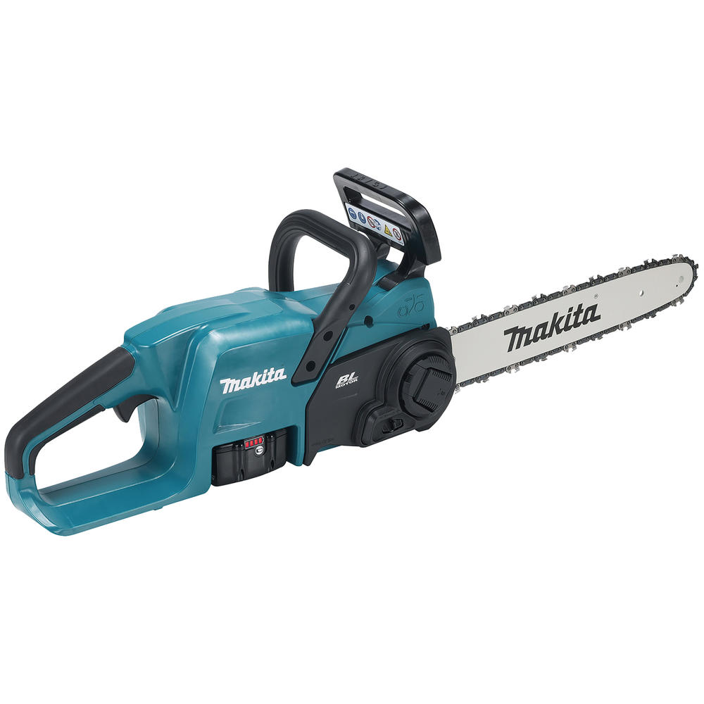 Makita DUC357 18v LXT Cordless Brushless Chainsaw 350mm 1 x 5ah Li-ion Battery Charger