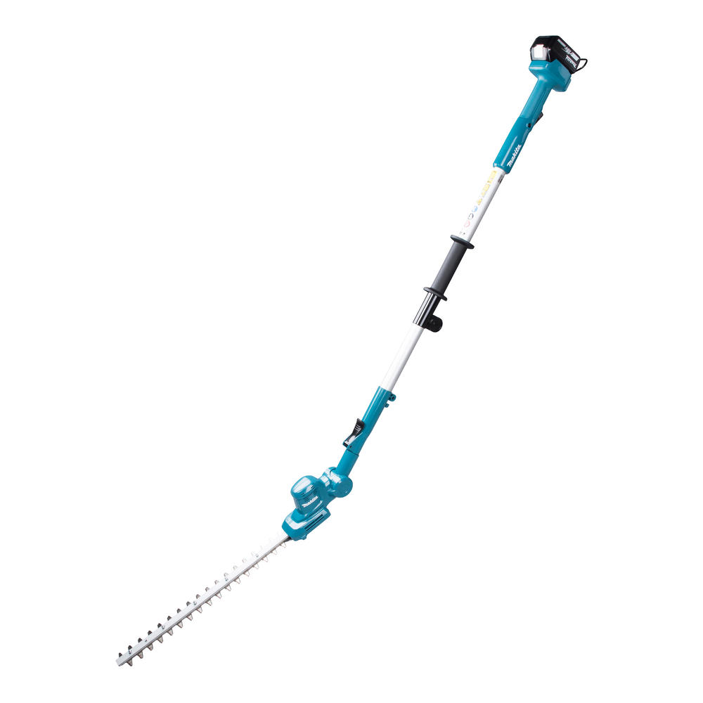 Makita DUN461W 18v LXT Cordless Telescopic Pole Hedge Trimmer 460mm 1 x 5ah Li-ion Battery Charger