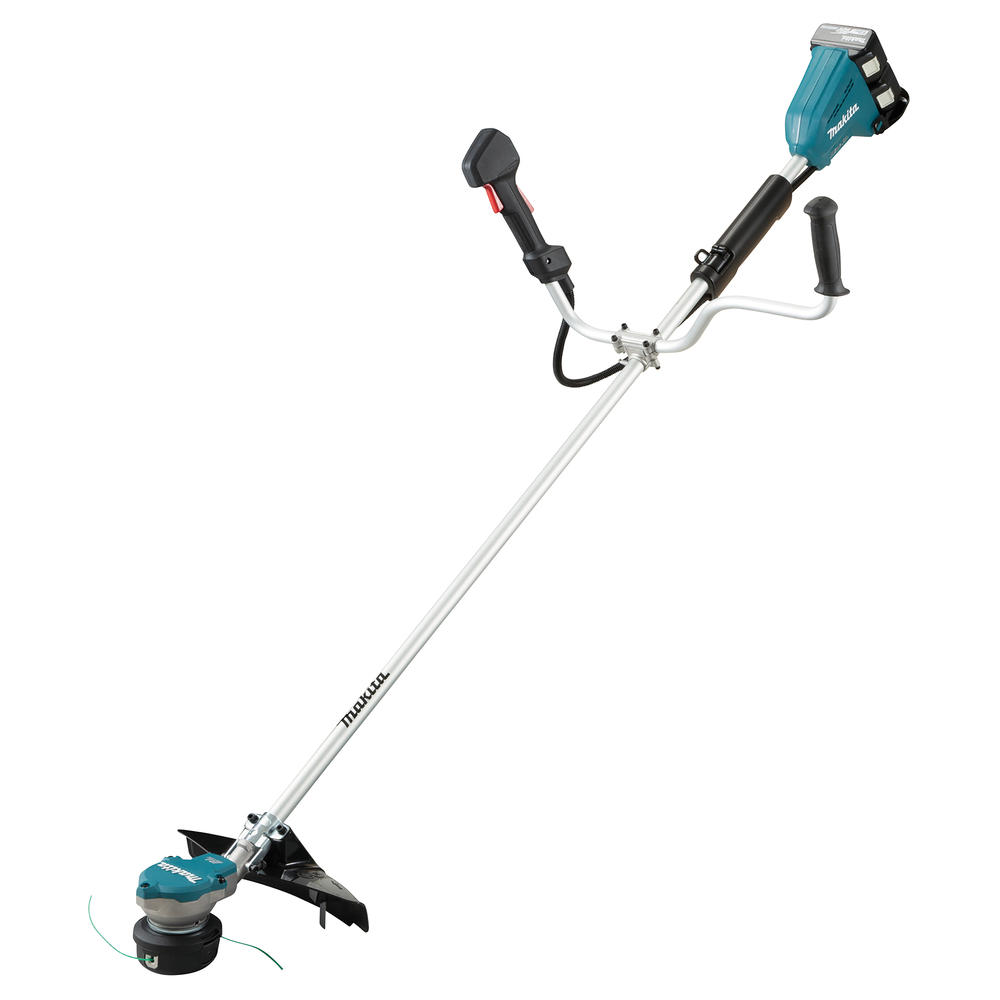 Click to view product details and reviews for Makita Dur368a Twin 18v Lxt Cordless Brushless Brush Cutter 350mm 2 X 5ah Li Ion Battery Charger.
