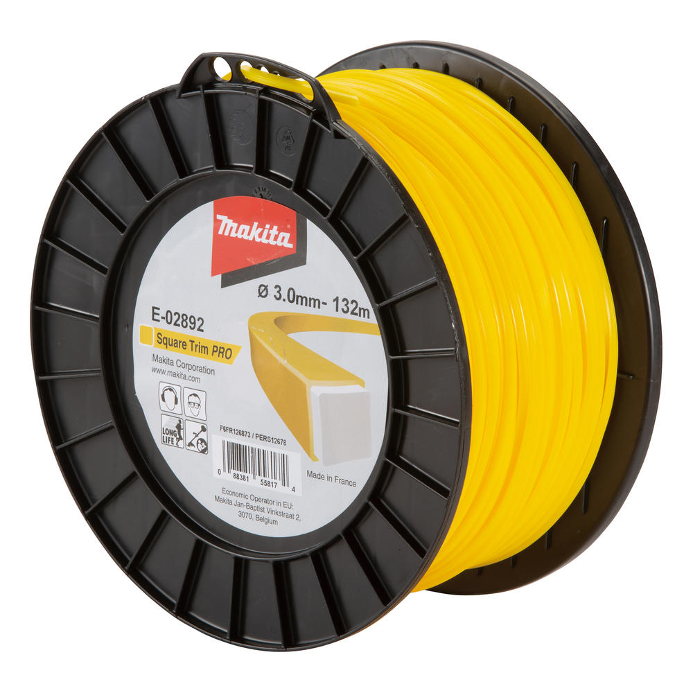 Makita Square Trim Pro Yellow Grass Trimmer Line 3mm 132m