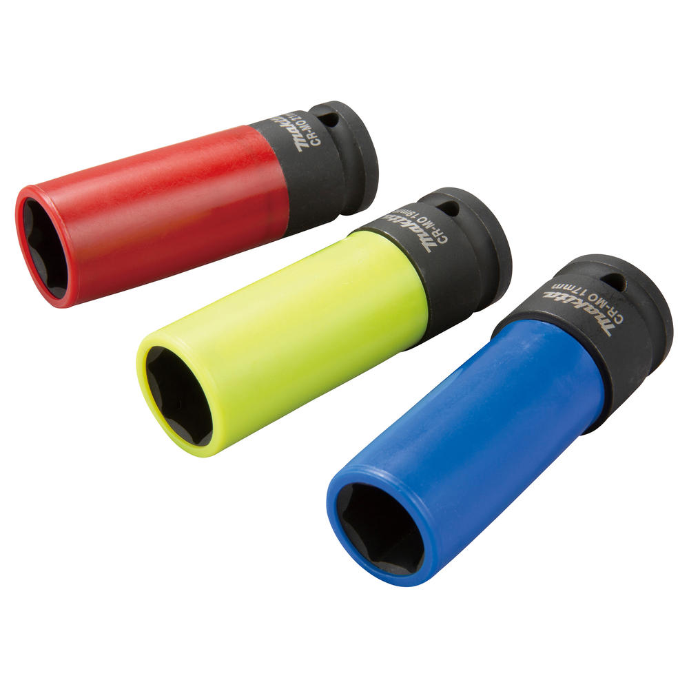 Makita 3 Piece Deep Wheel Nut Socket Set