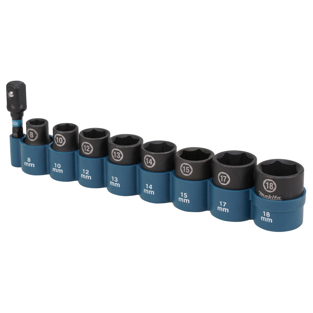 Makita 9 Piece 3/8" Drive Impact Socket Set 3/8