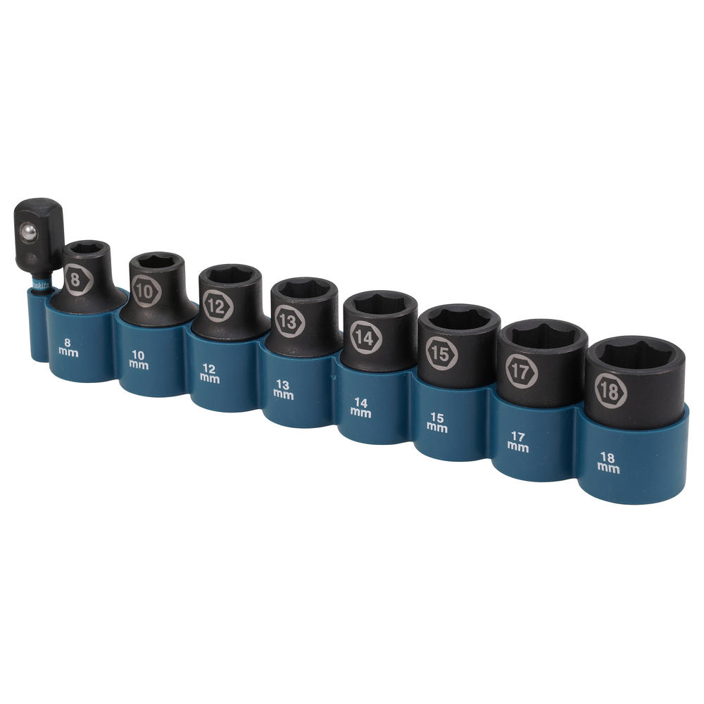 Image of Makita E-16645 9 Piece 1/2" Drive Impact Socket Set 1/2"