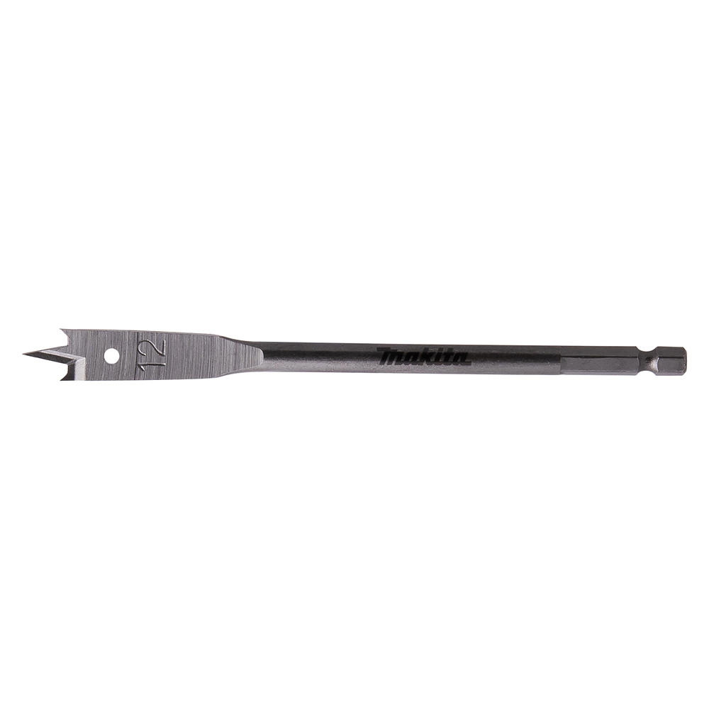 Makita 1/4" Hex Shank Flat Wood Drill Bit 12mm 150mm Pack Of 1